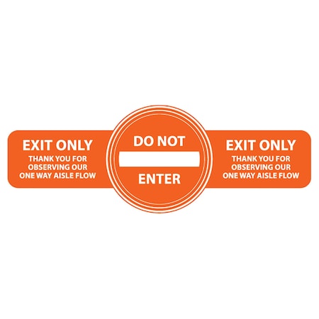 EXIT Only, Do Not Enter, Orange, 15, 8635OR